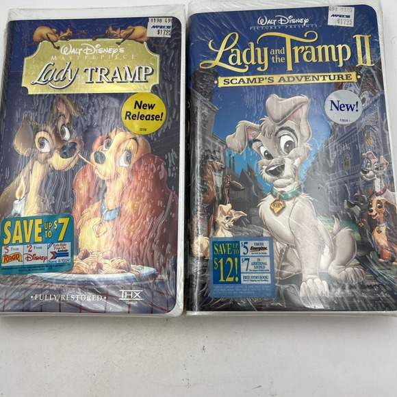 Disney's Lady and the Tramp, Lady & The Tramp 2, (VHS) NEW‎ SEALED - Picture 10 of 10